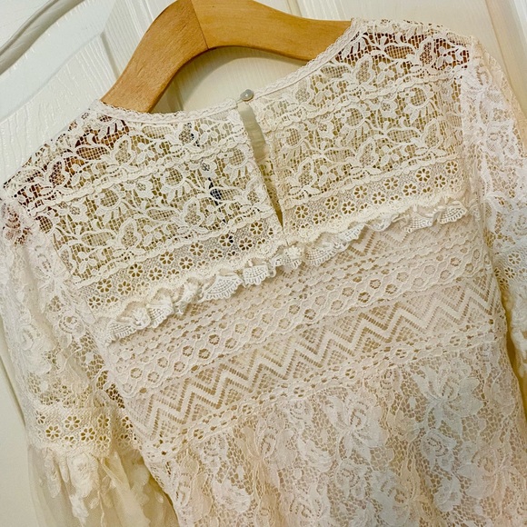 NWT Spell & the Gypsy Collective Cream Dawn Lace Belted Midi Dress - Picture 11 of 17